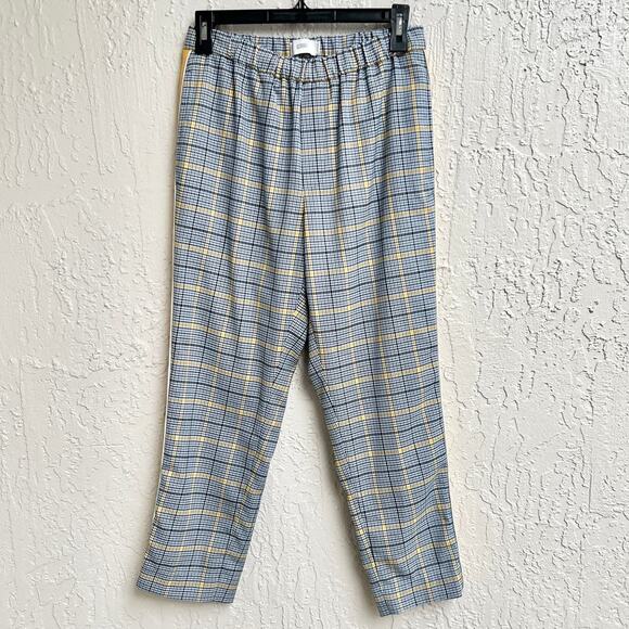 Closed Houndstooth Check Pull On Tapered Leg Pants Multicolor Women 28 / US 6 - Picture 1 of 6